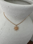 SUN PENDANT NECKLACE- 18k GOLD PLATED