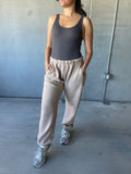 COZY MOMENTS SWEATPANTS- TAUPE