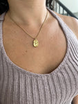 TULIP COIN NECKLACE- PLATED 18k GOLD