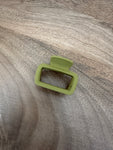 RECTANGLE SMALL HAIR CLIP- AVOCADO