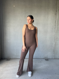 I AM "ME" ACTIVE BOOTY SCRUNCH JUMPSUIT- BROWN