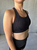 I AM "STRONG" ACTIVE SPORTS BRA- BLACK