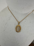 OVAL NECKLACE- 18k GOLD PLATED