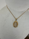 OVAL NECKLACE- 18k GOLD PLATED