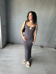 SILVER SPRINGS DRESS - CHARCOAL GREY